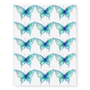 Watercolor butterfly temporary tattoos