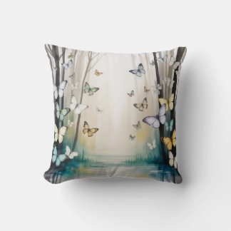 Watercolor Butterfly  Throw Pillow
