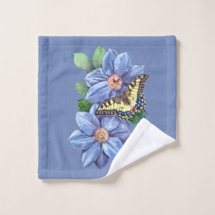 Watercolor Butterfly Wash Cloth