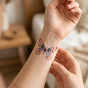 Watercolor Butterfly Whimsical Boho Body Art Temporary Tattoos