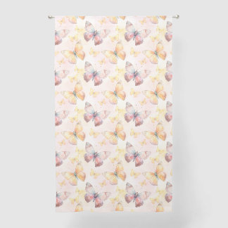 Watercolor Butterfly Whimsy Sheer Curtains