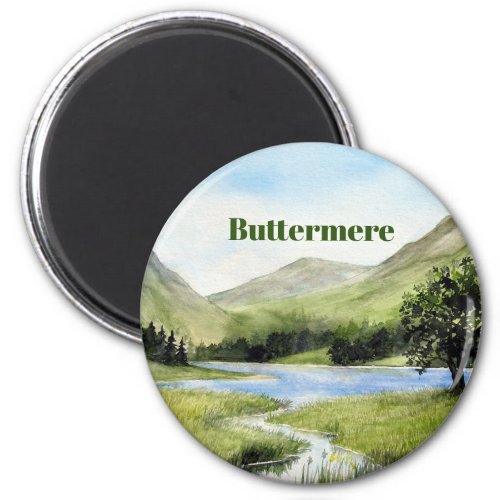 Watercolor Buttermere Lake District England Magnet