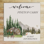 Watercolor Cabin Home Rental Guest Information 3 Ring Binder<br><div class="desc">This design may be personalized in the area provided by changing the photo and/or text. Or it can be customized by clicking Personalize this Template and then choosing the click to customize further option and delete or change the color of the background, add text, change the text color or style,...</div>