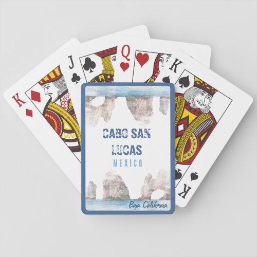 Watercolor Cabo San Lucas Mexico Arch Vintage Playing Cards