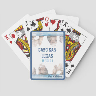 Watercolor Cabo San Lucas Mexico Arch Vintage Poker Cards