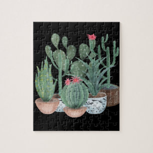Watercolor cacti. jigsaw puzzle