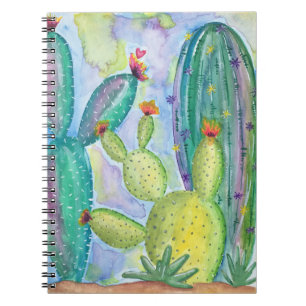 Watercolor Cacti Notebook