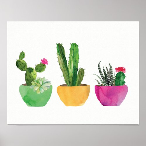 Watercolor Cactus and Succulent Print