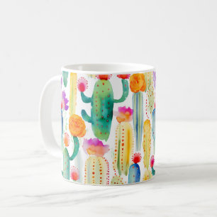 Watercolor Cactus Art Desert Colorful Southwest Coffee Mug