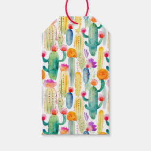 Watercolor Cactus Art Desert Colorful Southwest Gift Tags