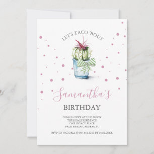 Watercolor Cactus Birthday Invitations Online
