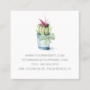 Watercolor Cactus Business Cards