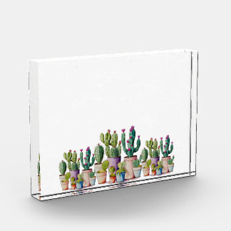 Watercolor Cactus cacti succulents  Acrylic Award