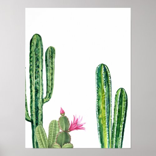 Watercolor Cactus Desert Southwest Poster