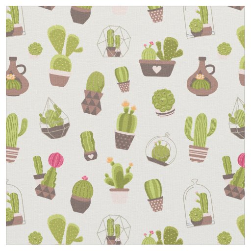 Watercolor Cactus Fabric