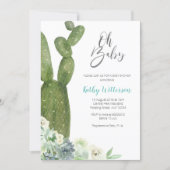 Watercolor Cactus Gender Neutral Baby Shower Invitation (Front)