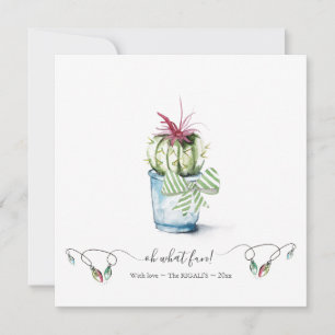 Watercolor Cactus Holiday Card