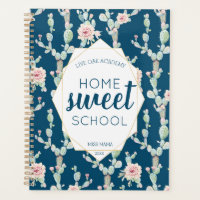 Watercolor Cactus Homeschool Teacher Student Planner