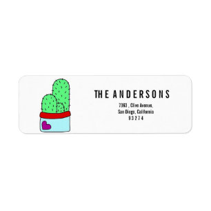 watercolor Cactus Label
