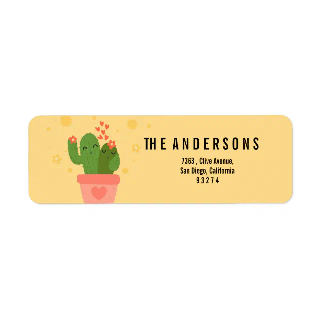 watercolor Cactus Label | Zazzle