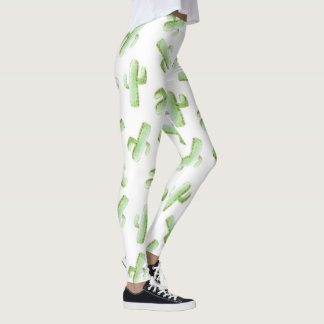 Watercolor Cactus Leggings