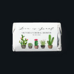 Watercolor Cactus Love is Sweet Bridal Shower Hershey's Miniatures<br><div class="desc">Love is sweet! Add sweet treats to your event with these customizable Hershey Miniatures favours. They feature watercolour potted succulents and cacti. Personalize by adding your own details. These cactus Hershey Miniatures chocolates are perfect as gifts for summer bridal showers and weddings.</div>