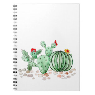 watercolor, cactus notebook