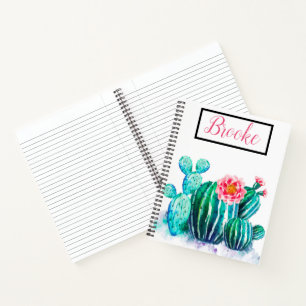 watercolor Cactus Notebook