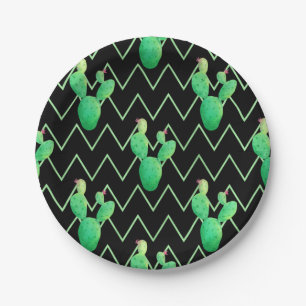 Watercolor Cactus Paper Plates