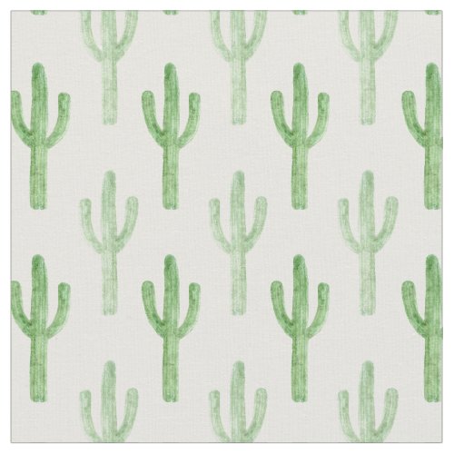Watercolor Cactus Pattern Fabric
