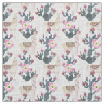Watercolor Cactus Pattern Fabric