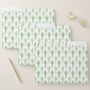 Watercolor Cactus Pattern File Folder