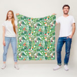 Watercolor Cactus Pattern Fleece Blanket