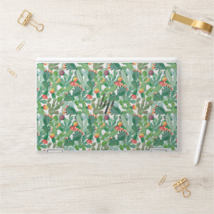 Watercolor Cactus Pattern HP Laptop Skin