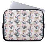Watercolor Cactus Pattern Laptop Sleeve
