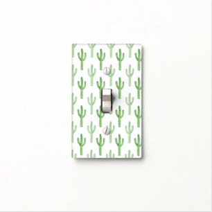 Watercolor Cactus Pattern Light Switch Cover