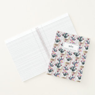 Watercolor Cactus Pattern Notebook