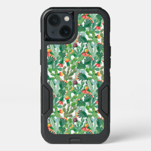 Watercolor Cactus Pattern iPhone 13 Case