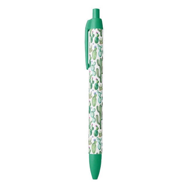 Watercolor Cactus Plants Pattern Pen (Top (Vertical))