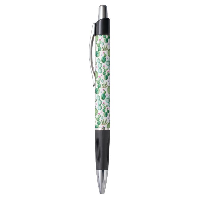 Watercolor Cactus Plants Pattern Pen (Top (Vertical))