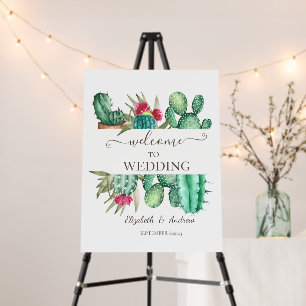 Watercolor Cactus Polka Dots Foam Board