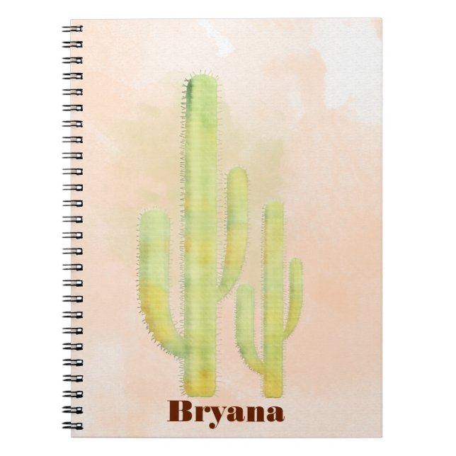 Watercolor Cactus Simple Southwestern Journal (Front)