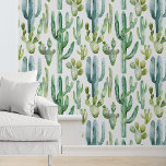 Watercolor Cactus southwest Desert  Wallpaper<br><div class="desc">This design may be personalized by choosing the Edit Design option. You may also transfer onto other items. Contact me at colorflowcreations@gmail.com or use the chat option at the top of the page if you wish to have this design on another product or need assistance with this design. I am...</div>