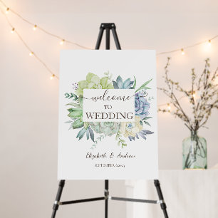 Watercolor Cactus Succulents Polka Dots Foam Board