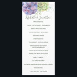 Watercolor Cactus Succulents Wedding Program<br><div class="desc">Watercolor succulent art Wedding program card customizable to your event specifics.</div>