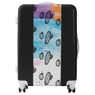 Watercolor Cactus Travel Luggage