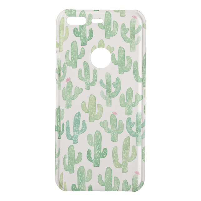Watercolor Cactus Uncommon Google Pixel Case (Back)