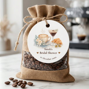 Watercolor Cafe Espresso Martini Shower Favor Tag
