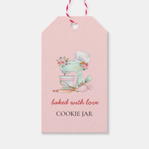 Watercolor Cake mixer bakery  Gift Tags