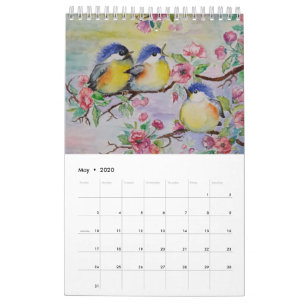 Watercolor Calendar Beautiful Seasons Painted
